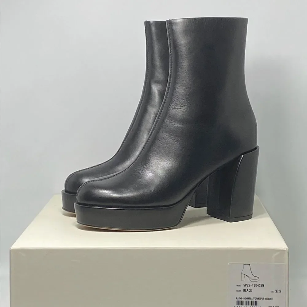 3.1 Phillip Lim Naomi Leather Platform Boots size 37.5